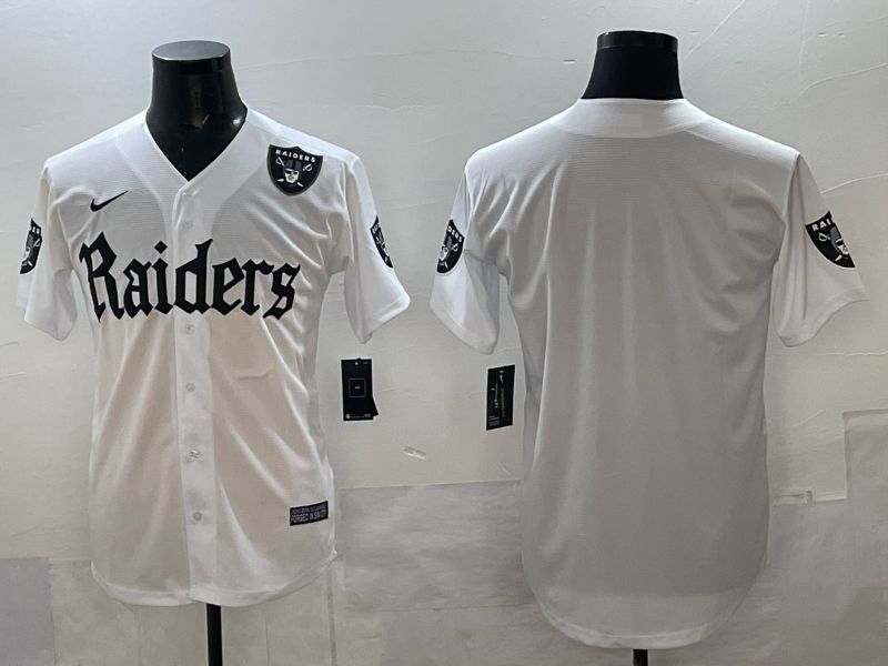 Men 2025 Oakland Raiders Blank white 6th generation Joint Name Nike Limited NFL Jersey style 02->oakland raiders->NFL Jersey